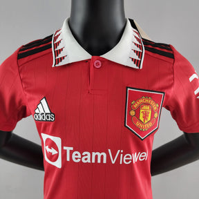 Conjunto Infantil Manchester United 2022/23 - Home - ResPeita Sports 