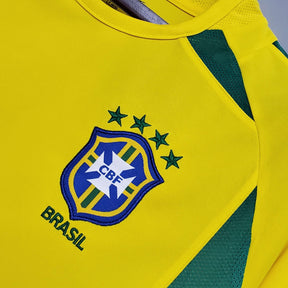 Camisa Retrô Seleção Brasil 2002/02 Home - ResPeita Sports 